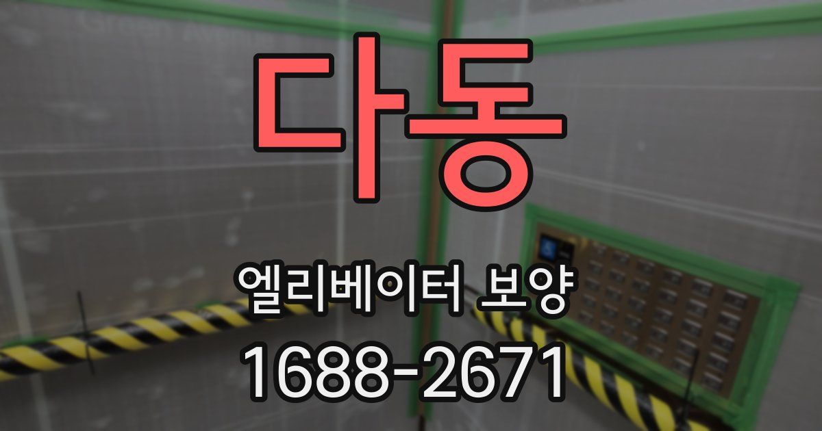 다동 엘리베이터 보양