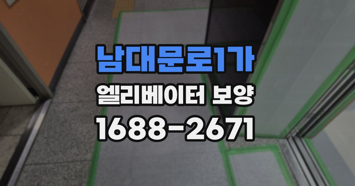 남대문로1가 엘리베이터 보양