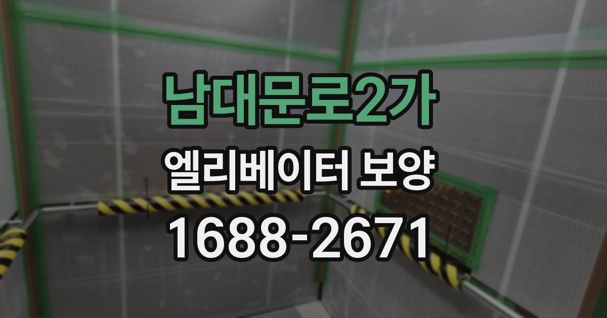 남대문로2가 엘리베이터 보양