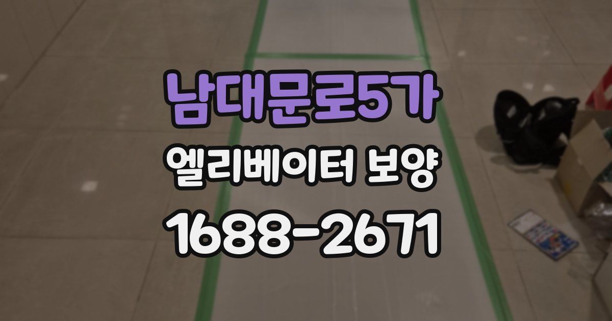 남대문로5가 엘리베이터 보양
