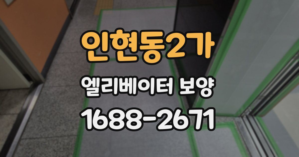인현동2가 엘리베이터 보양