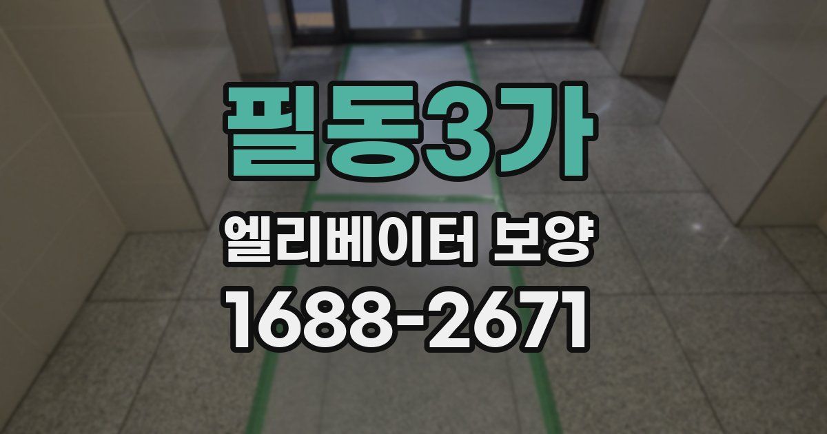 필동3가 엘리베이터 보양