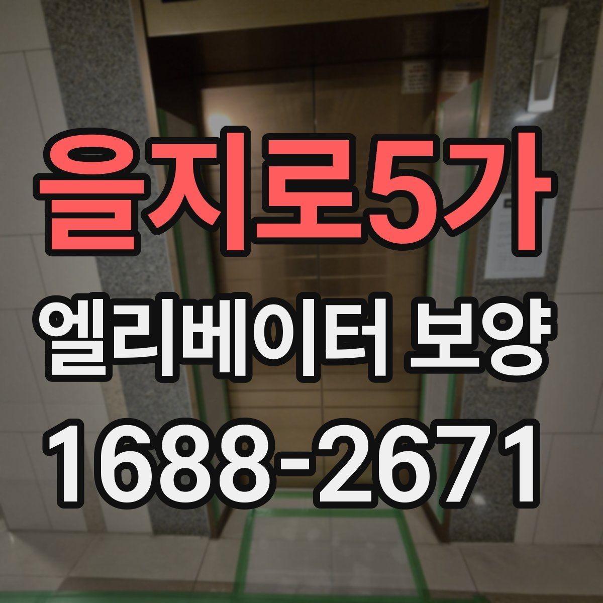 을지로5가 엘리베이터 보양 일정 잡을 때 고려할 사항