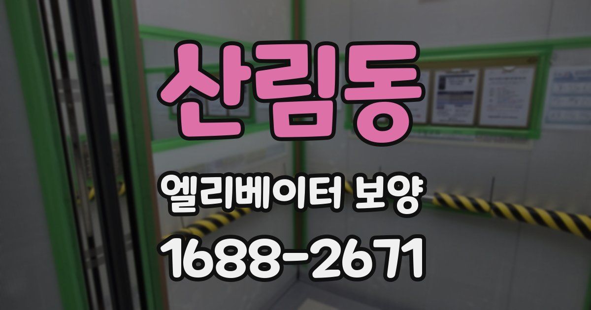 산림동 엘리베이터 보양