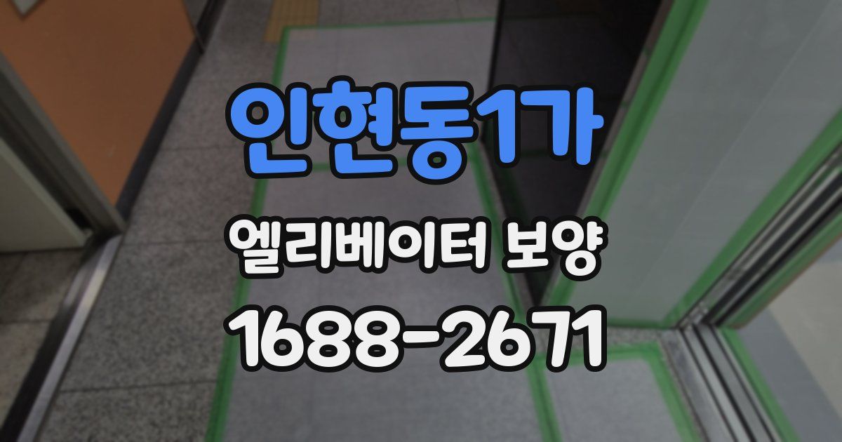 인현동1가 엘리베이터 보양