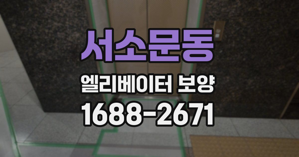 서소문동 엘리베이터 보양