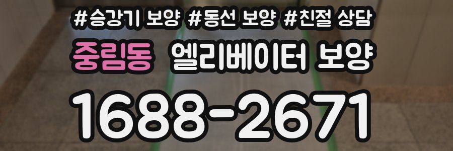 중림동 엘리베이터 보양