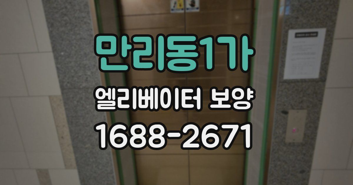만리동1가 엘리베이터 보양
