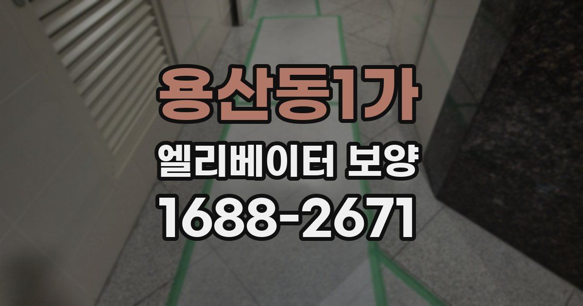용산동1가 엘리베이터 보양