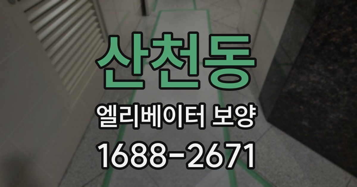 산천동 엘리베이터 보양