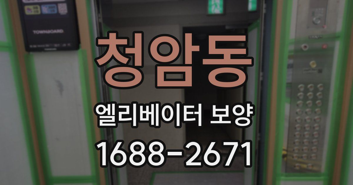 청암동 엘리베이터 보양
