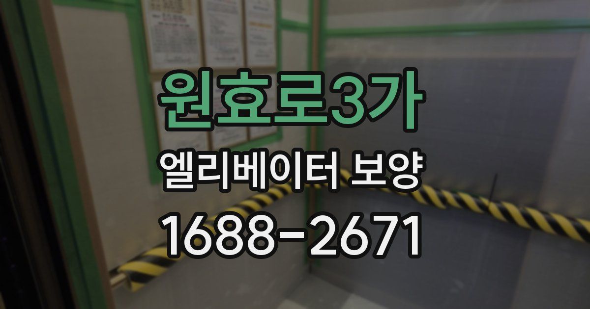 원효로3가 엘리베이터 보양