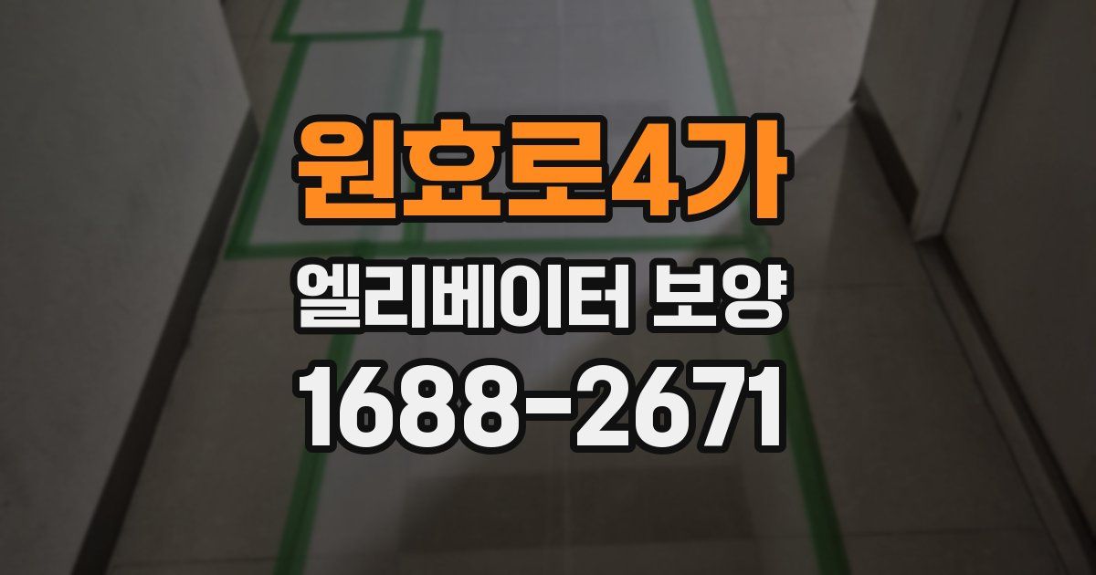 원효로4가 엘리베이터 보양