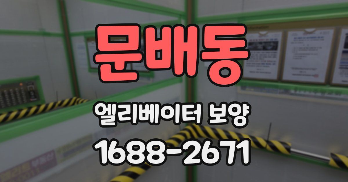 문배동 엘리베이터 보양
