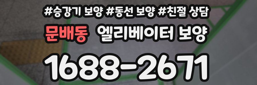 문배동 엘리베이터 보양