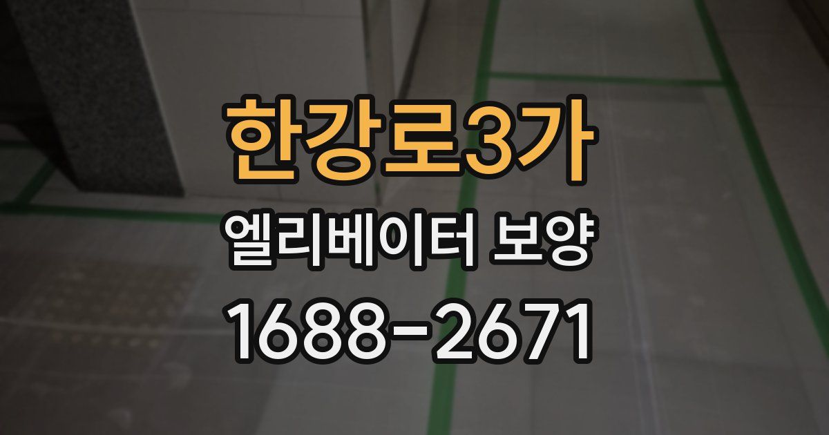 한강로3가 엘리베이터 보양