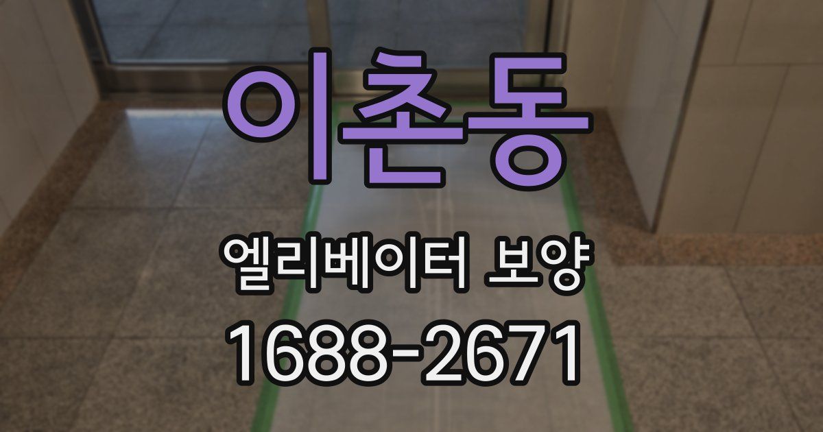 이촌동 엘리베이터 보양