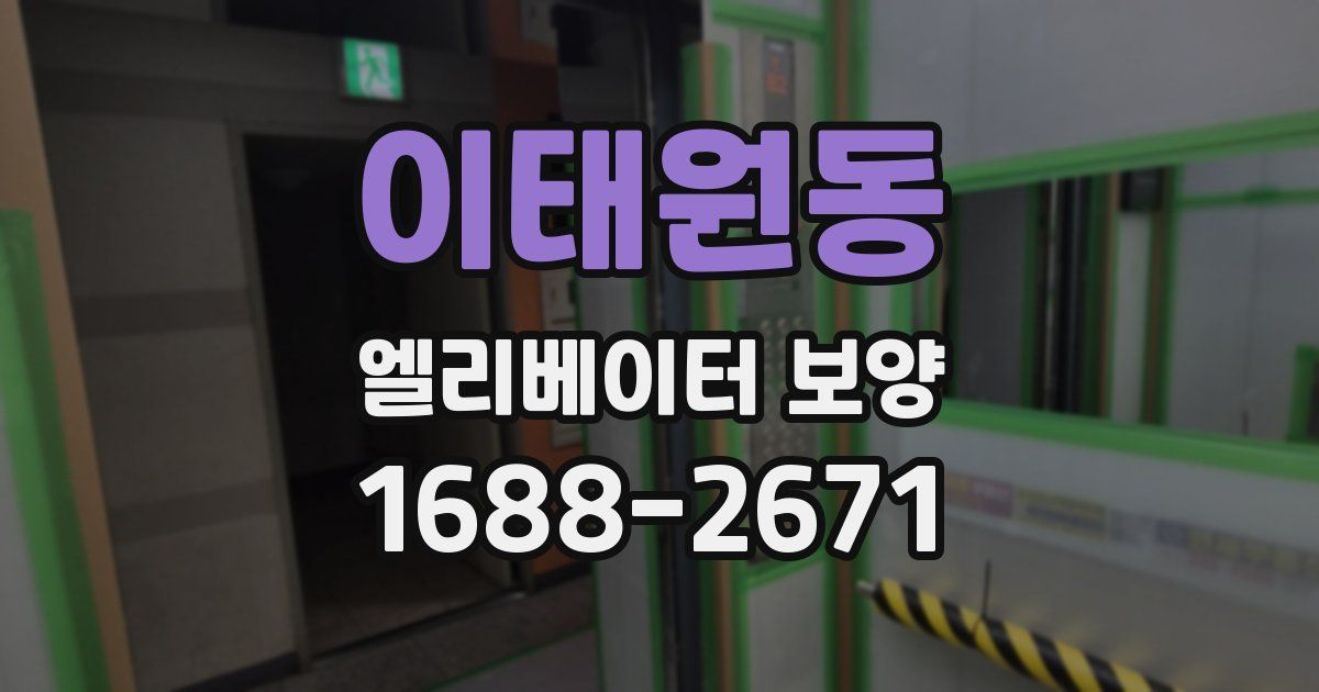 이태원동 엘리베이터 보양