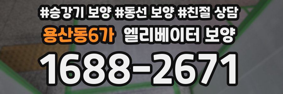 용산동6가 엘리베이터 보양