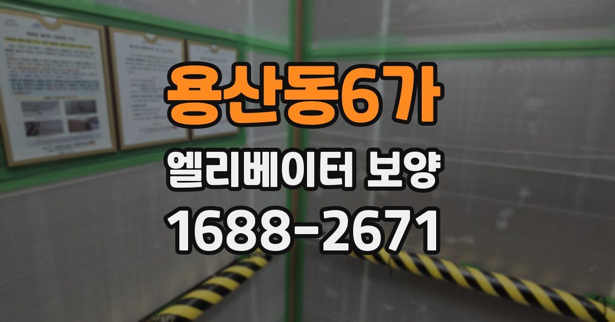 용산동6가 엘리베이터 보양