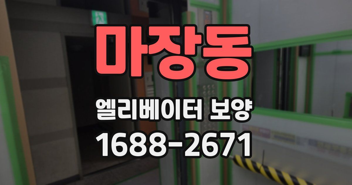 마장동 엘리베이터 보양