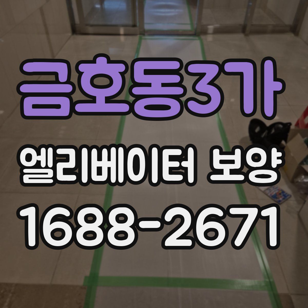 금호동3가 엘리베이터 보양