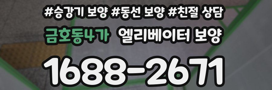 금호동4가 엘리베이터 보양