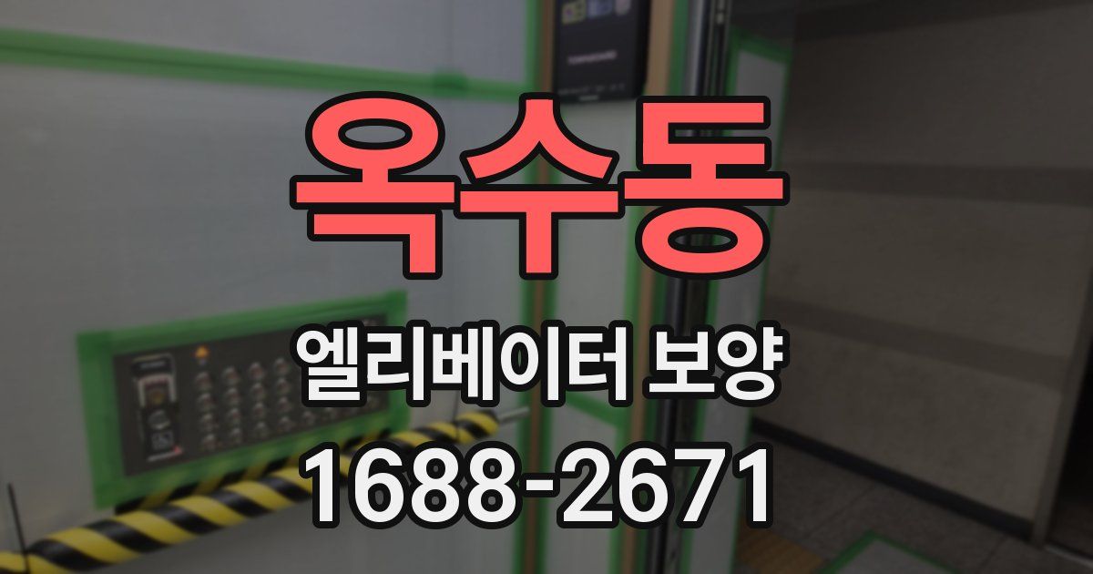 옥수동 엘리베이터 보양