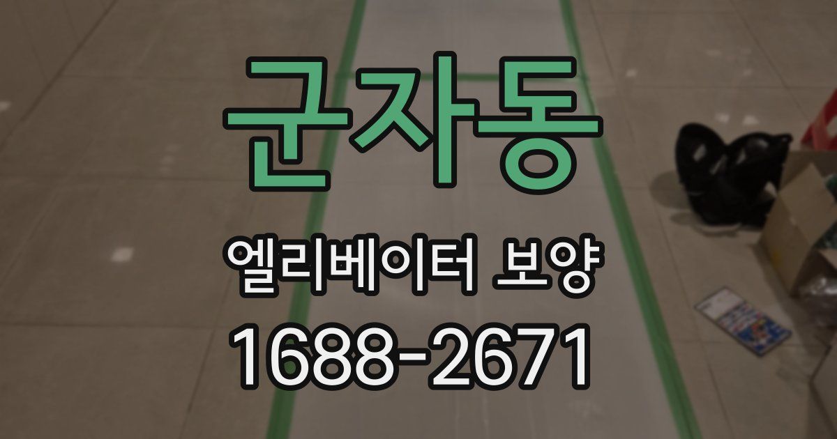 군자동 엘리베이터 보양