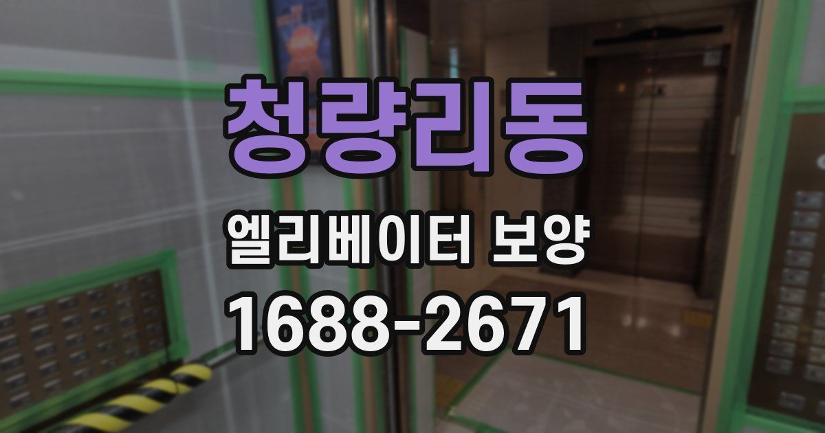 청량리동 엘리베이터 보양