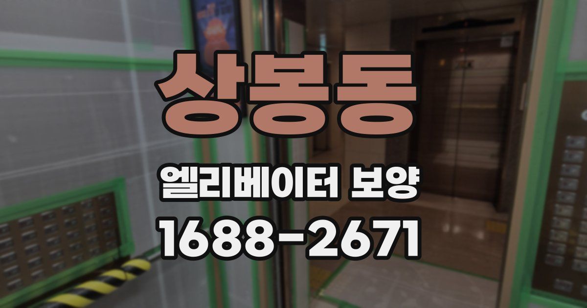 상봉동 엘리베이터 보양