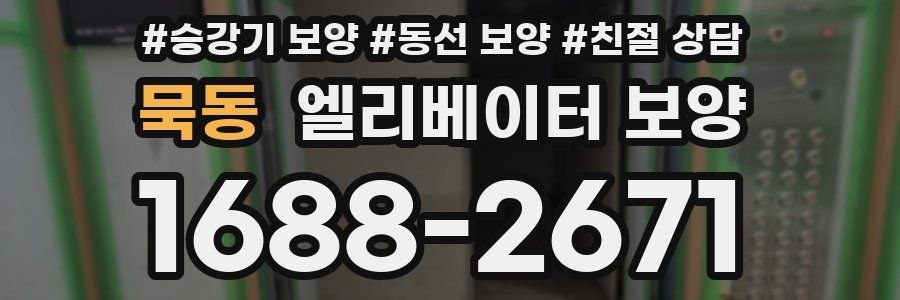 묵동 엘리베이터 보양