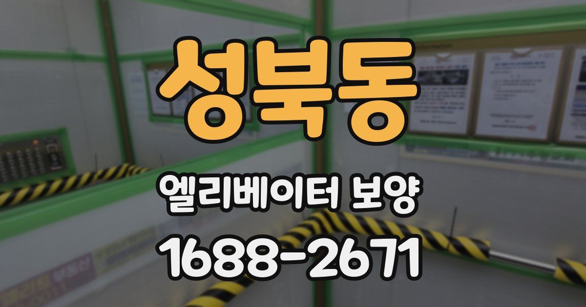 성북동 엘리베이터 보양
