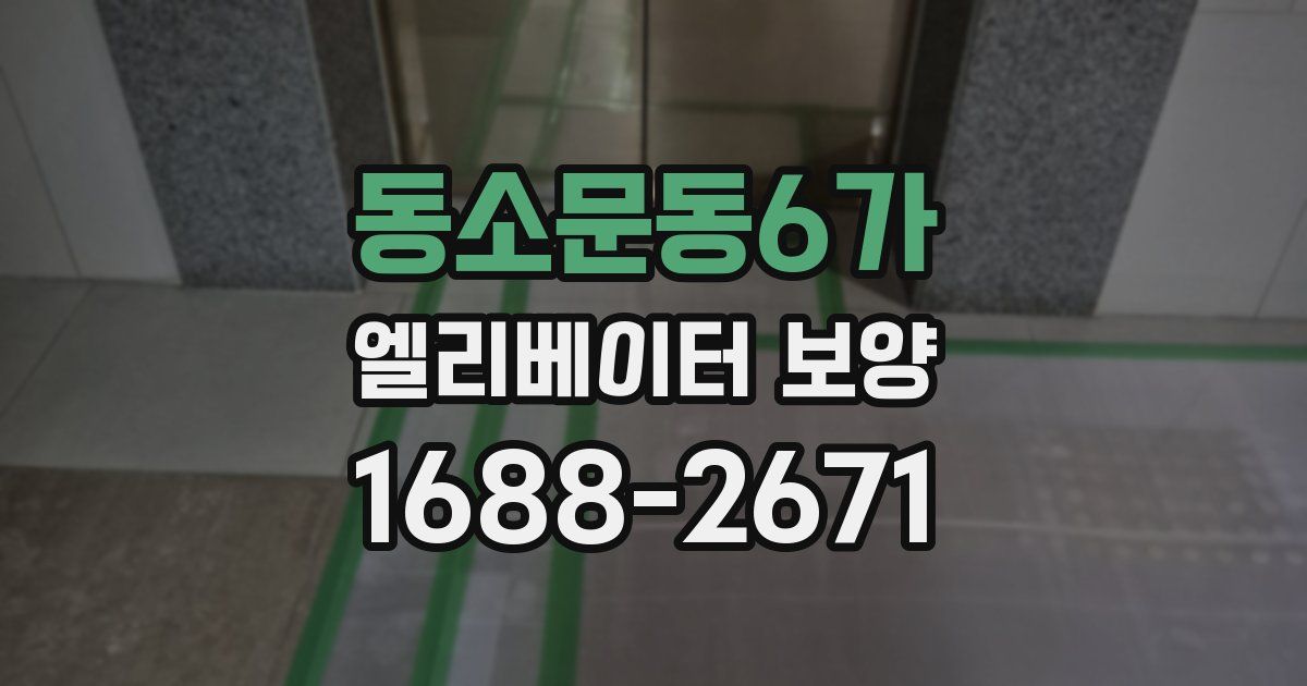 동소문동6가 엘리베이터 보양