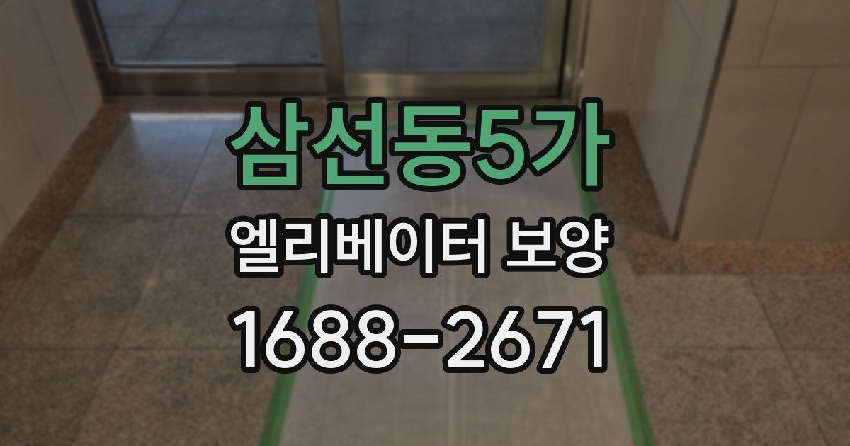 삼선동5가 엘리베이터 보양