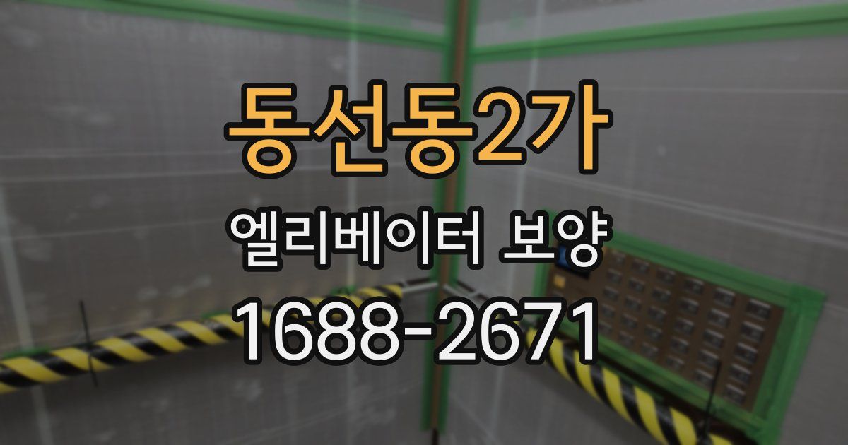 동선동2가 엘리베이터 보양