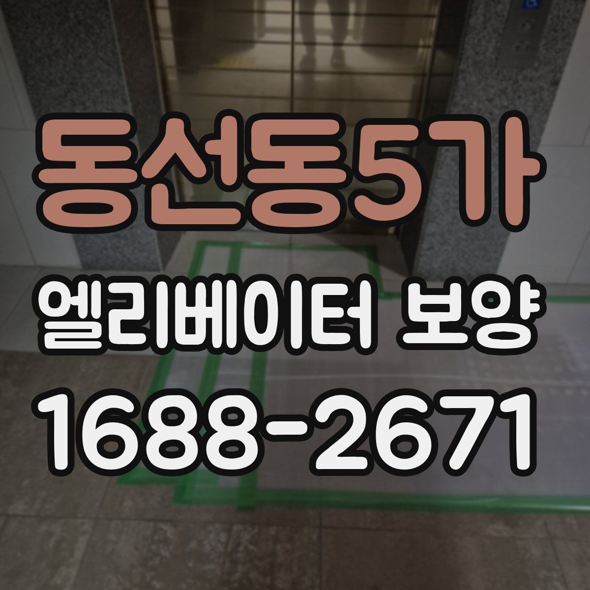 동선동5가 엘리베이터 보양 상태 점검을 정기적으로 해야 하는 이유
