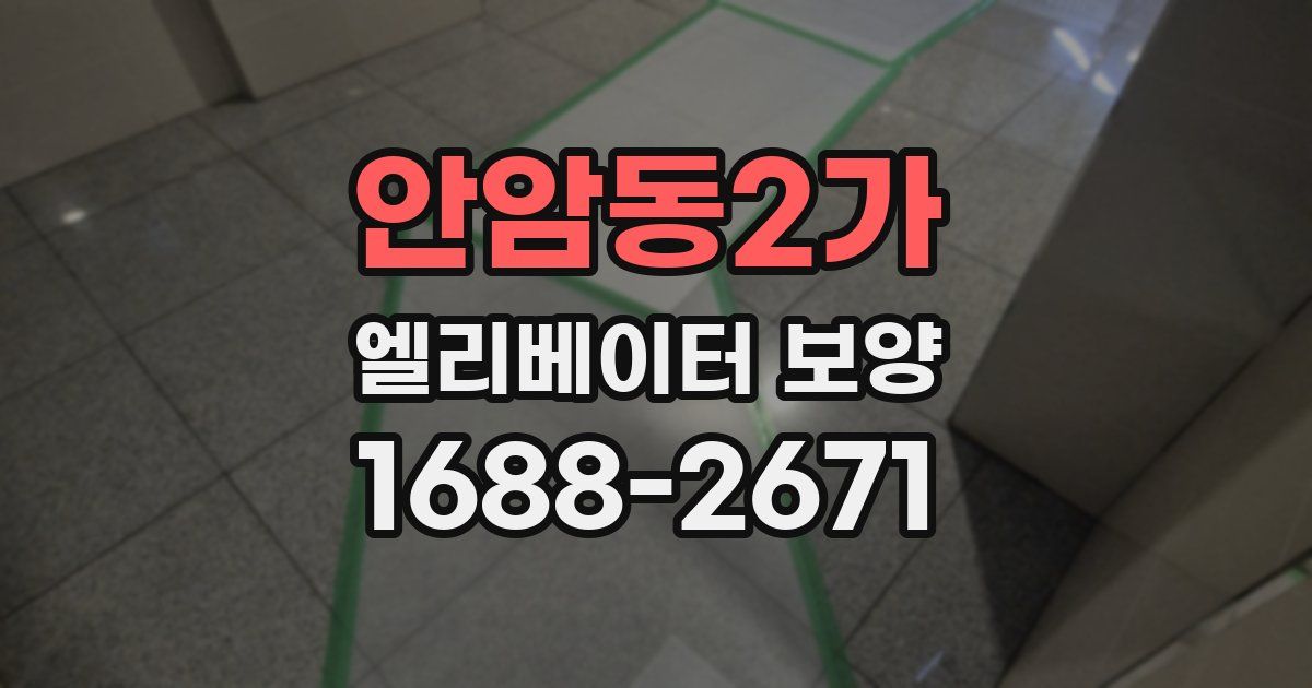 안암동2가 엘리베이터 보양