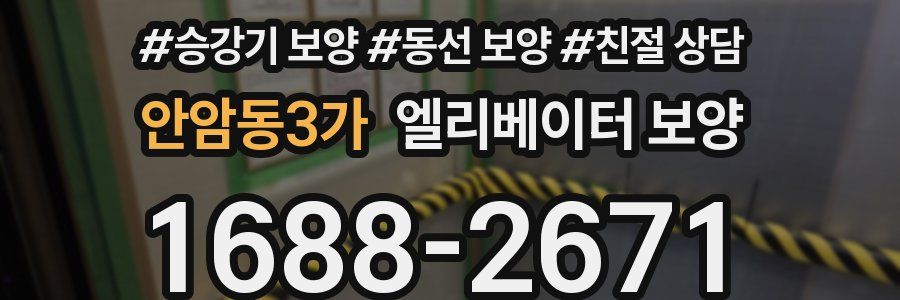 안암동3가 엘리베이터 보양