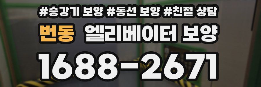 번동 엘리베이터 보양