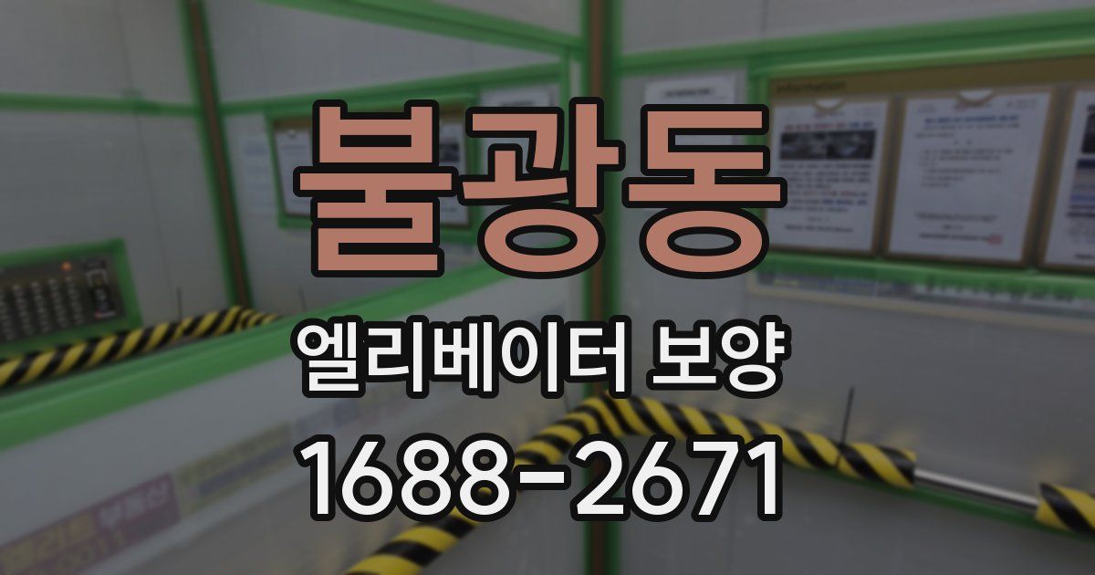 불광동 엘리베이터 보양