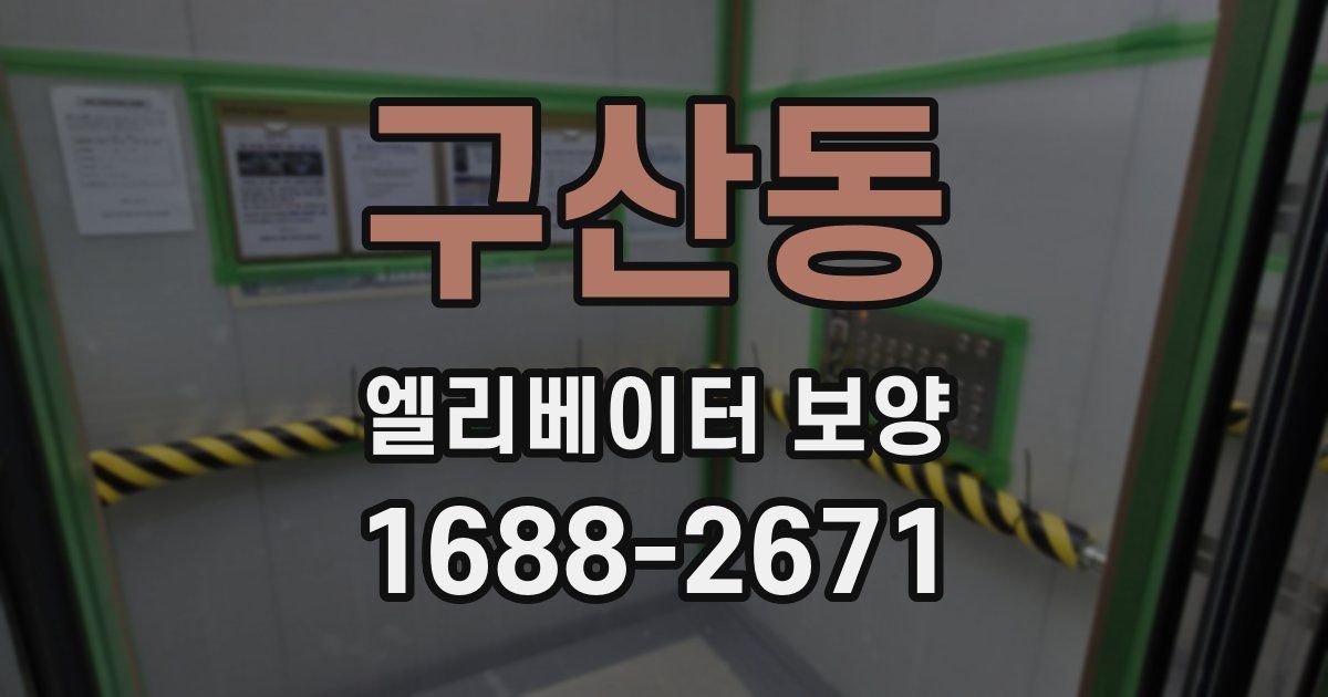 구산동 엘리베이터 보양