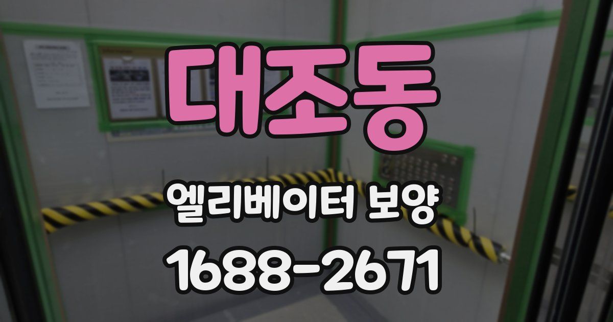 대조동 엘리베이터 보양