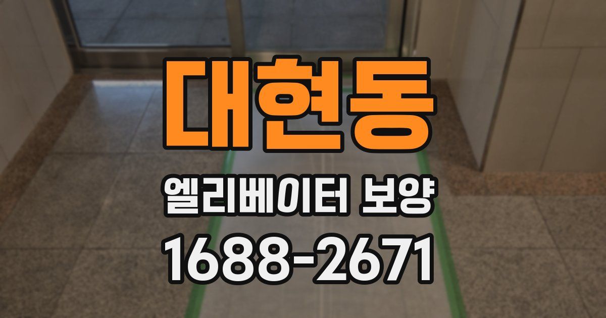 대현동 엘리베이터 보양