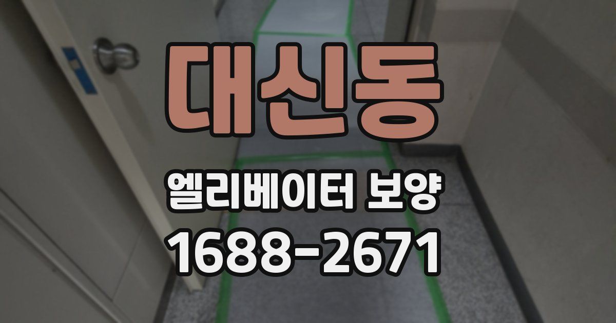 대신동 엘리베이터 보양