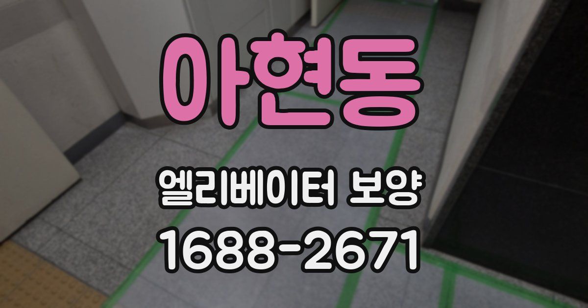 아현동 엘리베이터 보양