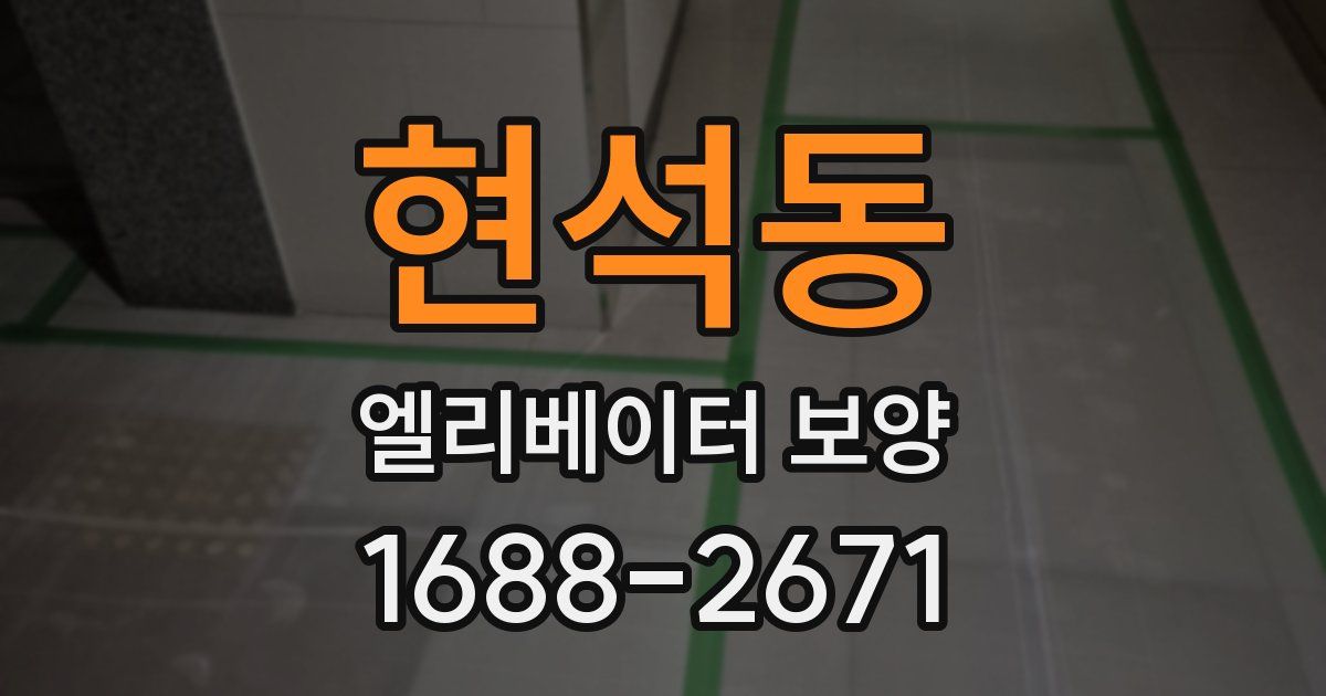 현석동 엘리베이터 보양