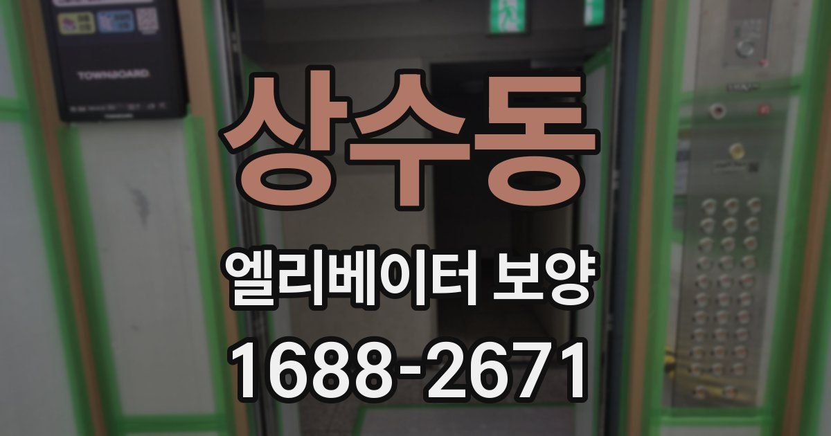 상수동 엘리베이터 보양