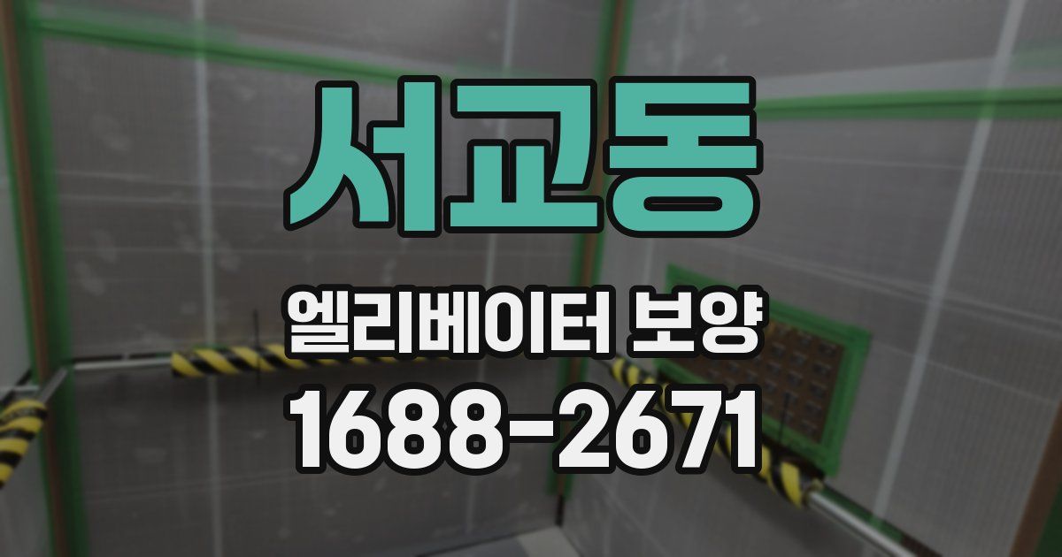 서교동 엘리베이터 보양