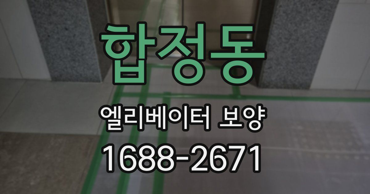 합정동 엘리베이터 보양